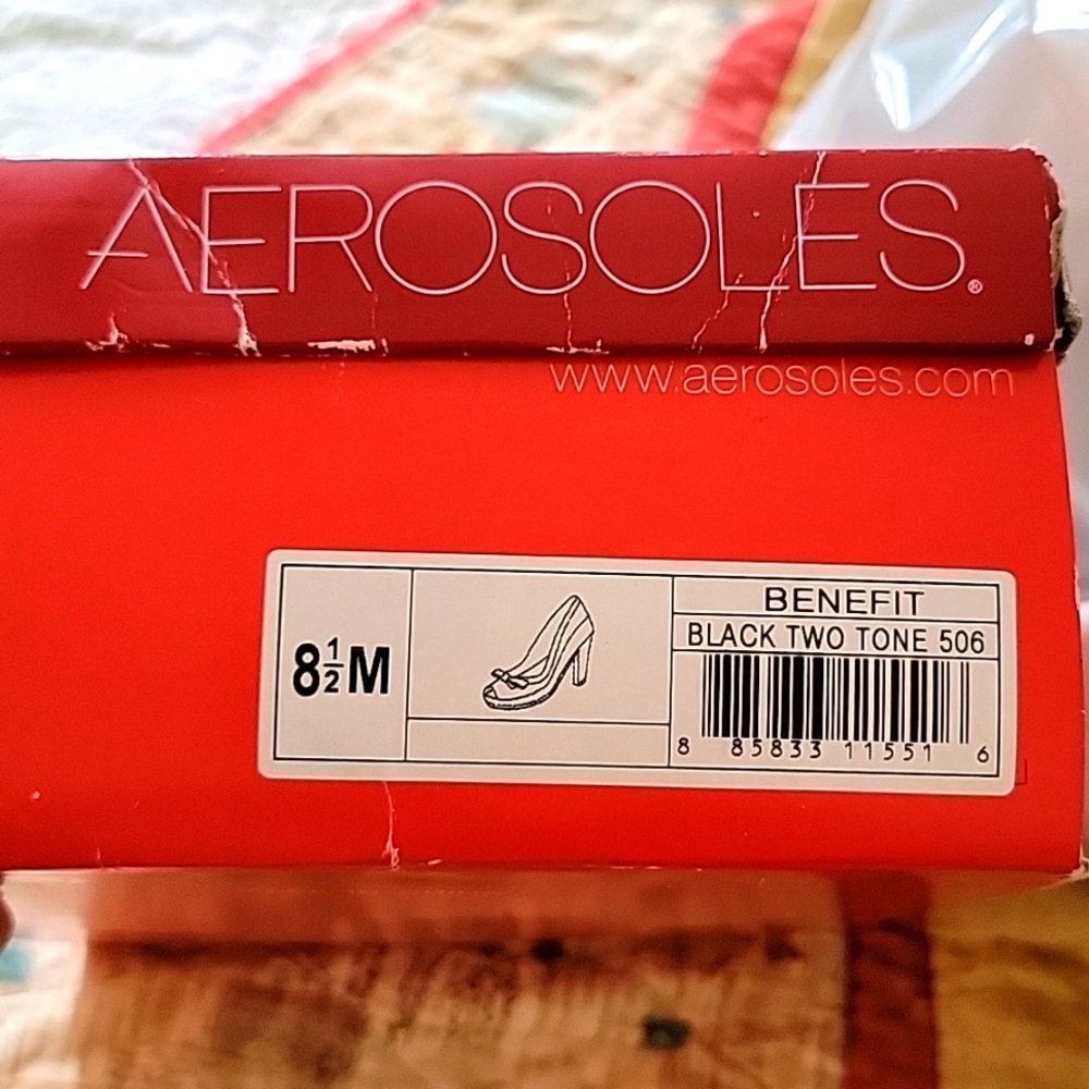 Aerosols Benefit Black Patton Leather Peeptoe - Picture 7 of 7